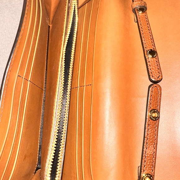 Burberry Henley Chain Crossbody Check Canvas Tan Brown 100% Authentic - Picture 10 of 16